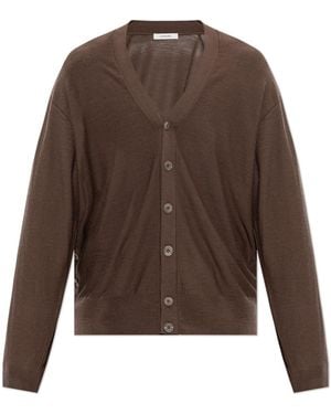 Lemaire V-Neck Cardigan - Brown