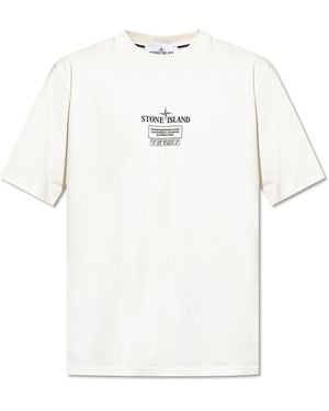 Stone Island T-Shirt With Logo - White