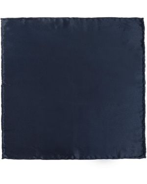 Ferragamo Silk Pocket Square - Blue