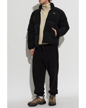 Lacoste Insulated Jacket With Stand-Up Collar - Black