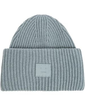 Acne Studios Wool Beanie With Logo - Blue