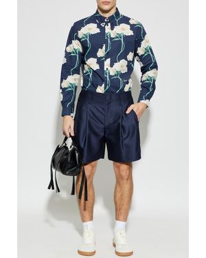 KENZO Shirt With Floral Motif - Blue