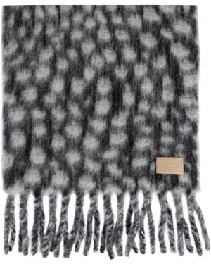 Fendi Scarf With Fringes - Grey