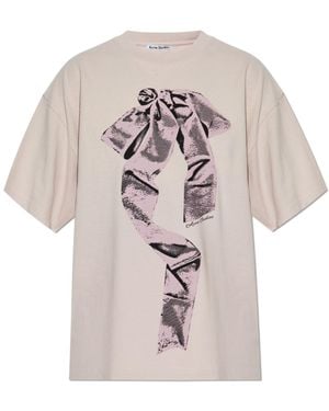 Acne Studios T-Shirt With Print - Pink
