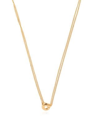 Ferragamo 'Newgan' Necklace With Pendant - Metallic