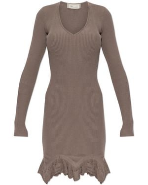 Blumarine Fitted Dress - Natural