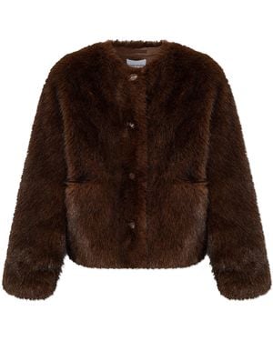 Stand Studio 'Siena' Faux Fur Jacket - Brown