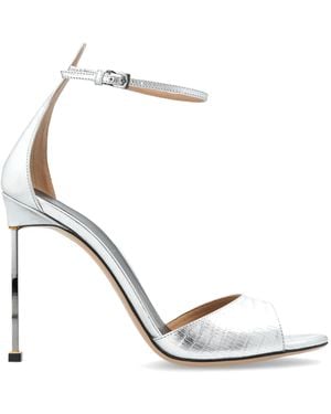 Tom Ford Leather Heeled Sandals - White