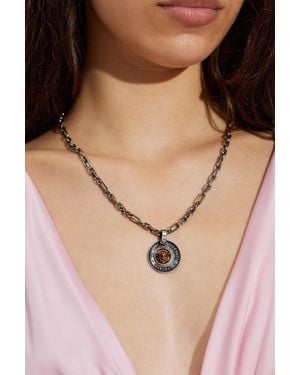 Versace Necklace With Pendant - Natural