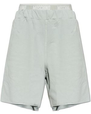 Moschino Shorts With Logo - White