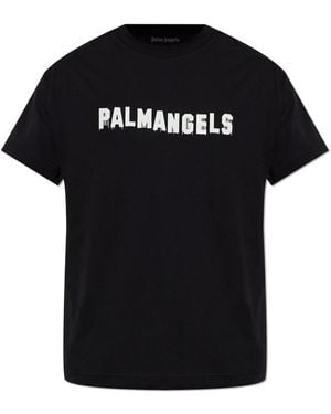 Palm Angels Logo T-Shirt - Black
