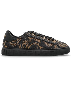 Versace Sports Shoes With Logo - Black