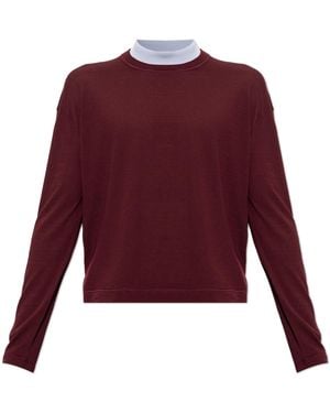 Jil Sander Wool Jumper With Crew Neckline - Red