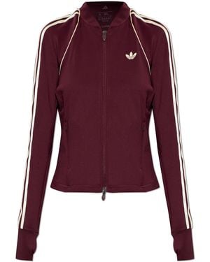 adidas Originals Zip-Up Sweatshirt With Logo - Purple