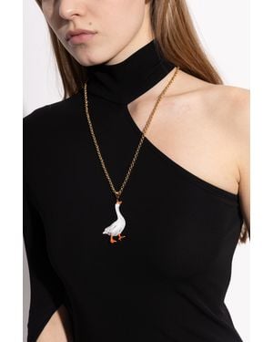 Moschino Necklace With Pendant - Black