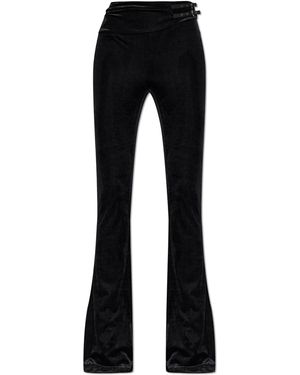 Versace Jeans Couture Velvet Flared Trousers - Black