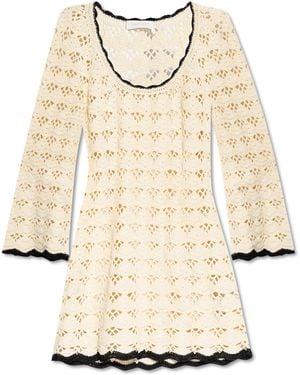 Zimmermann Dress With A Round Neckline - Natural