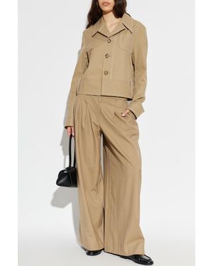 Ami Paris Jacket With Pockets - Natural