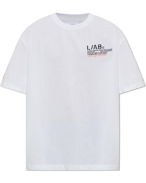 LAB C.O. OFF WHITE Ab C/O Off- T-Shirt With Logo - White
