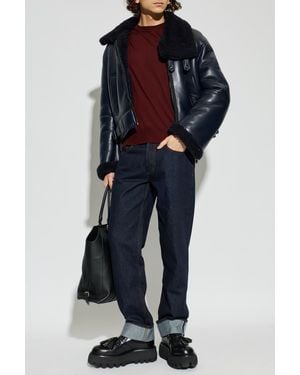 McQueen Wool Sweater With Logo - Blue