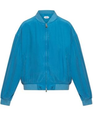 Versace Silk Bomber Jacket - Blue