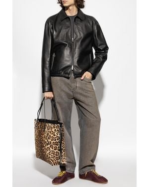 Ferragamo Leather Jacket - Black