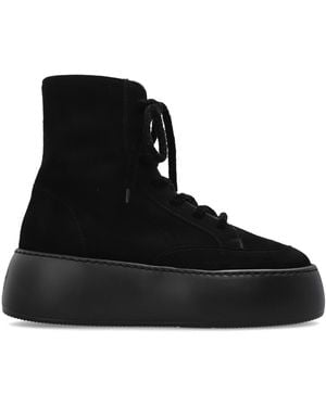 Agl Attilio Giusti Leombruni Suede Platform Shoes 'Vibe Lowboot' - Black