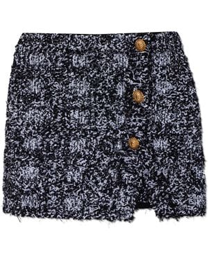Balmain Skirt With Lurex Thread - Blue