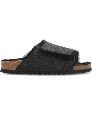 Birkenstock 'Solana Shearling' Slides - Black