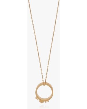 Maison Margiela Logo-Embossed Necklace - Metallic