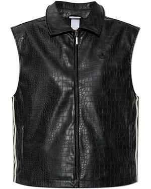 adidas Originals Faux Leather Vest - Black