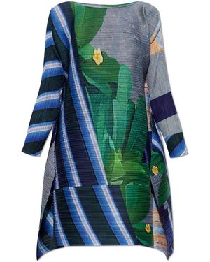 Pleats Please Issey Miyake Pleated Dress - Green