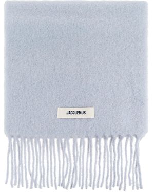 Jacquemus Scarf With Logo - Blue