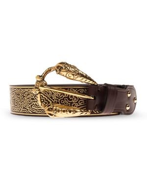 Etro Leather Belt - Brown