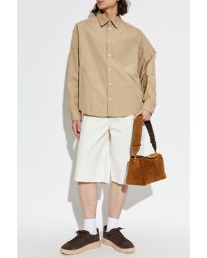 Ami Paris Denim Shorts - White