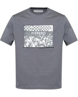 Iceberg T-Shirt With Logo - Grey