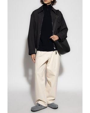 Sease Wool Sweater With A Stand-Up Collar - Blue