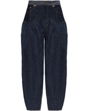 Ganni Loose-Fit High-Waist Jeans - Blue