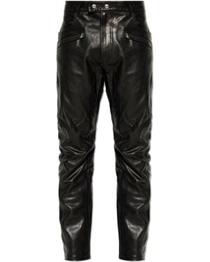 DSquared² Leather Trousers - Black