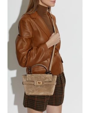 Max Mara Suede 'Margaux' Bag - Brown