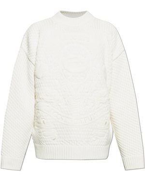 LACOSTE RUNWAY Wool Jumper With Logo - White