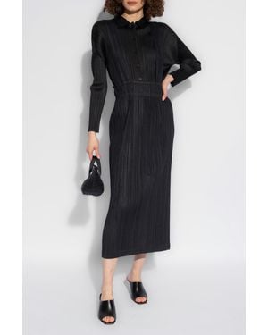 Pleats Please Issey Miyake Pleated Shirt - Black