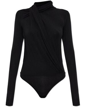 Citizens of Humanity Long-Sleeved 'Sculptural' Bodysuit - Black