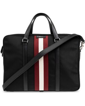 Bally Briefcase With Logo - Black
