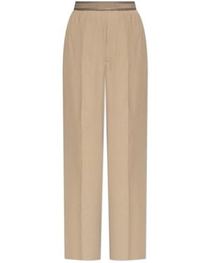 Acne Studios Pleated Trousers - Natural