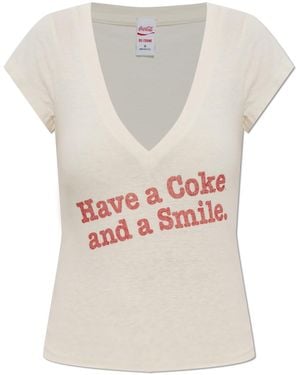 RE/DONE T-Shirt "Skye Tee Have A Coke" - White