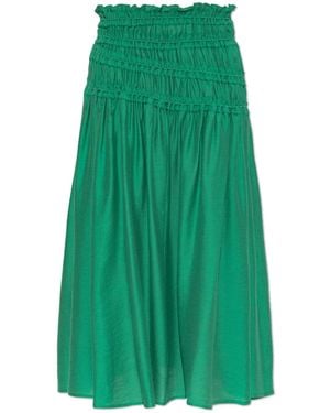 Tory Burch Skirt With Ruching - Green