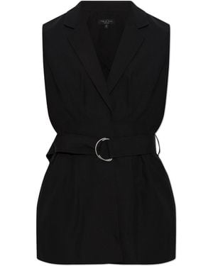 Rag & Bone Vest With Belt - Black