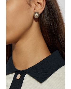 CASABLANCA Logo Earrings - Black