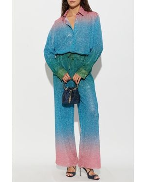 Oséree Shirt With Lurex Thread - Blue
